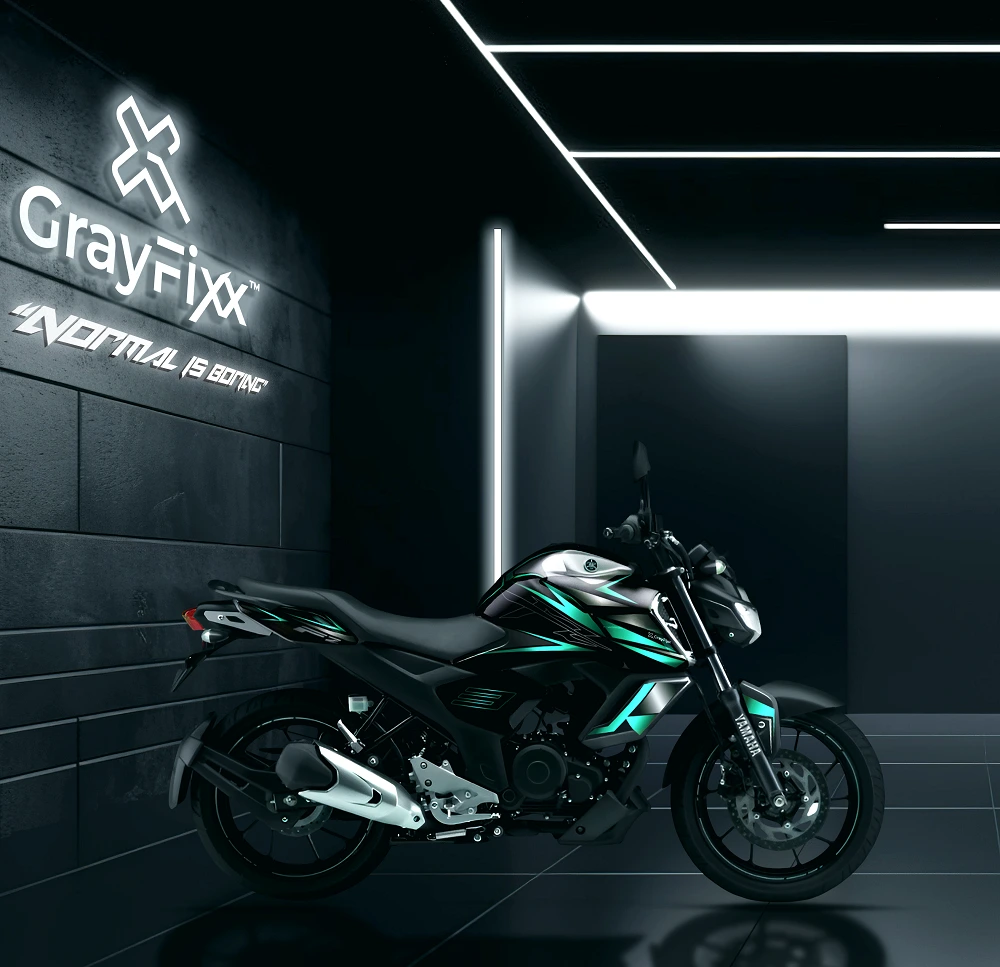 Strake Edition Full Body Sticker Compatible with FZ-S V3/V4 | Sticker Compatible with FZ-S V3/V4 Made In Premium Matte Vinyl With FPF (Fade Protection Film), Water Proof, Precut Sticker, Pack Of 1 Compatible with Both Side
